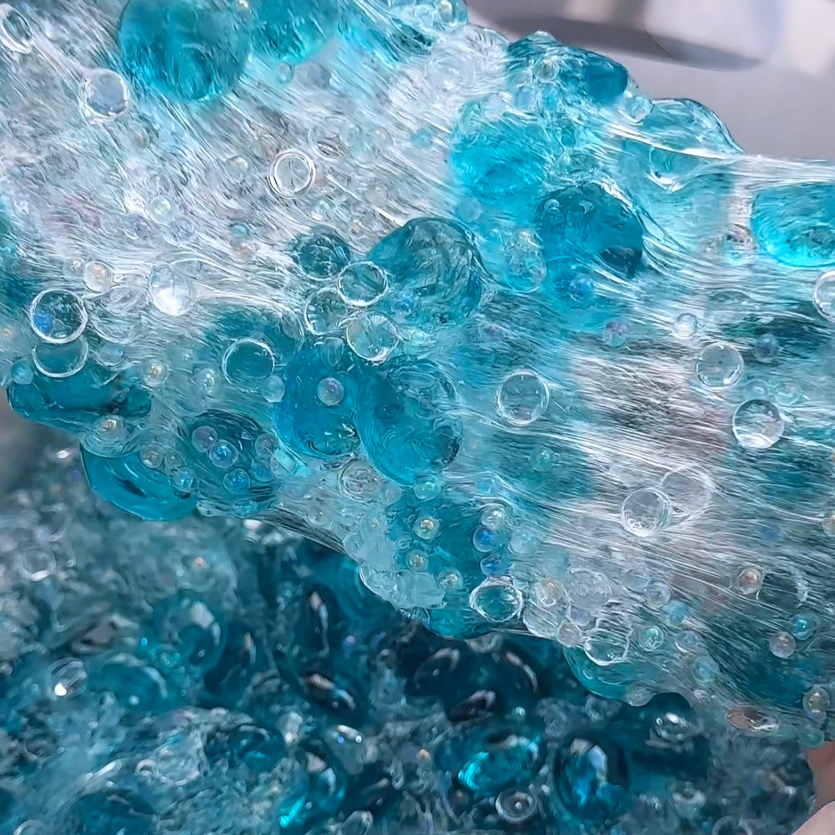 Gel-like Texture Ramune Soda Stress Ball Zip-tie Toy Fidget (5cm ball skin) - Charming Cheese