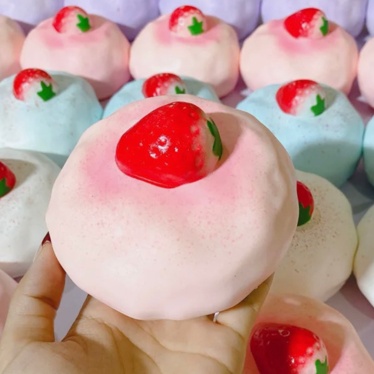 Strawberry Milky Puff Soft Slow Rising Squishy Toy - Charming Cheese