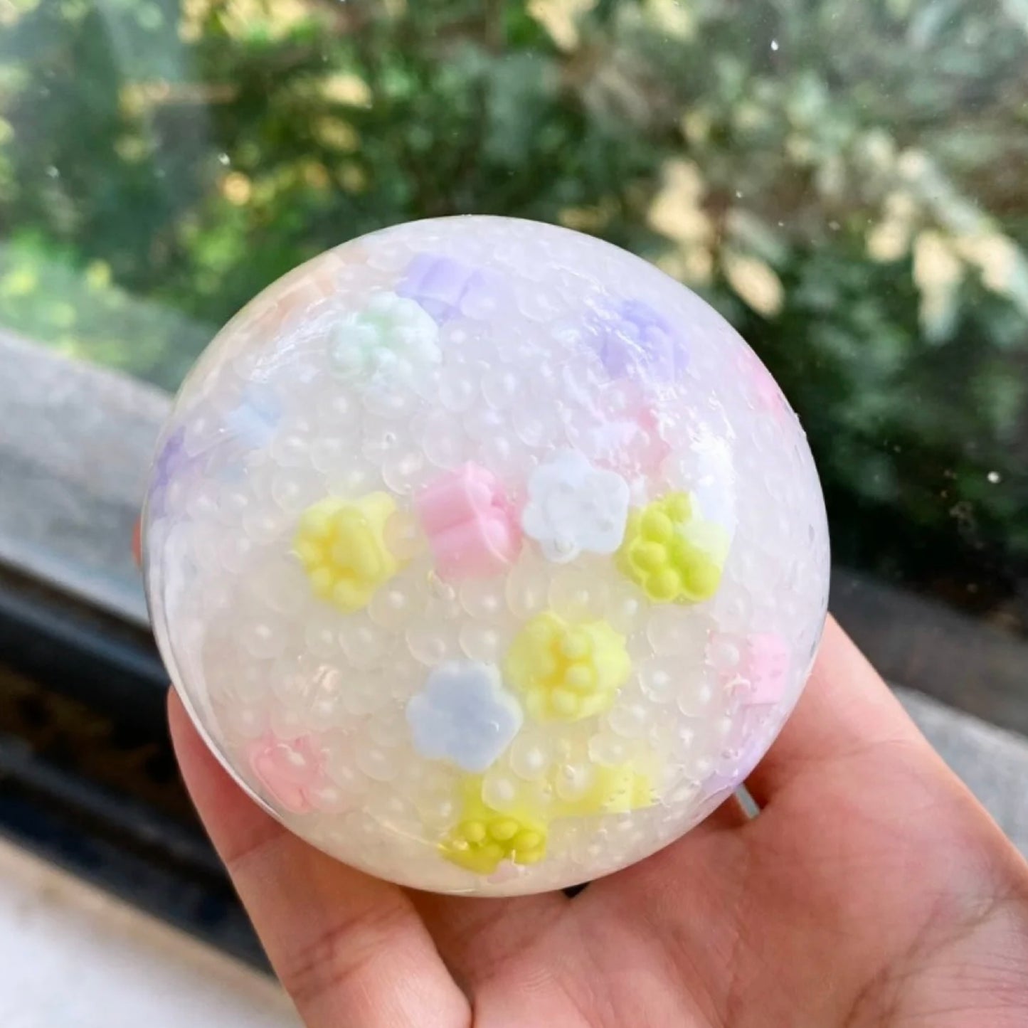 Jelly Rice-filled Dopamine Cat Paw Stress Ball Toy (6cm ball skin)