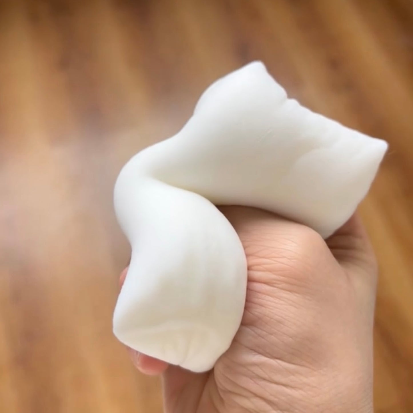 Flocked white pillow taba squishy toy (130g) - Charming Cheese