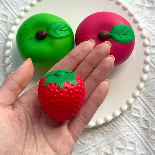 Green Red Apple Strawberry Slow Rising Squishy Toy - Charming Cheese