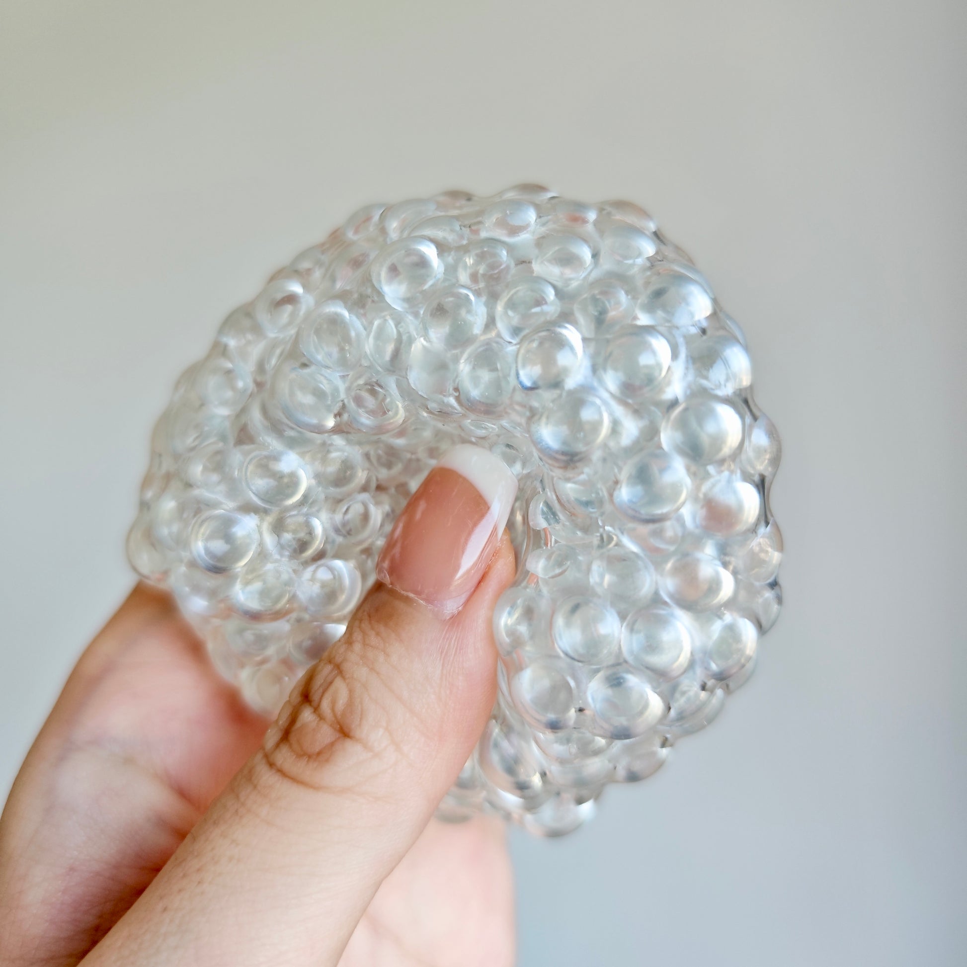 Crystal-clear Glass Pancake Stress Ball Fidget Toy - Charming Cheese