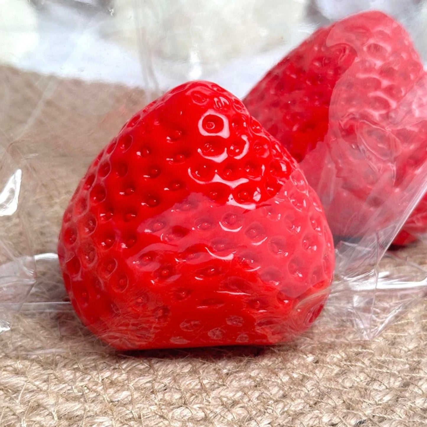 Big Strawberry Taba Squishy Toy (120g+-) - Charming Cheese