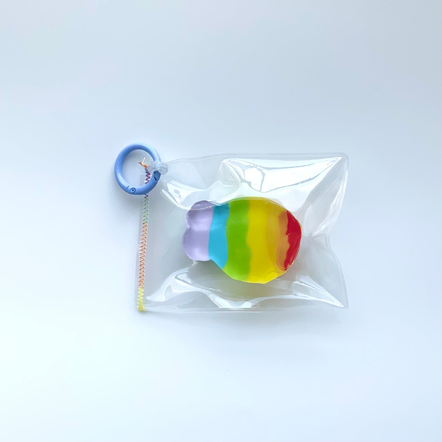 Rainbow Transparent Little Fish Taba Squishy Toy Pendant