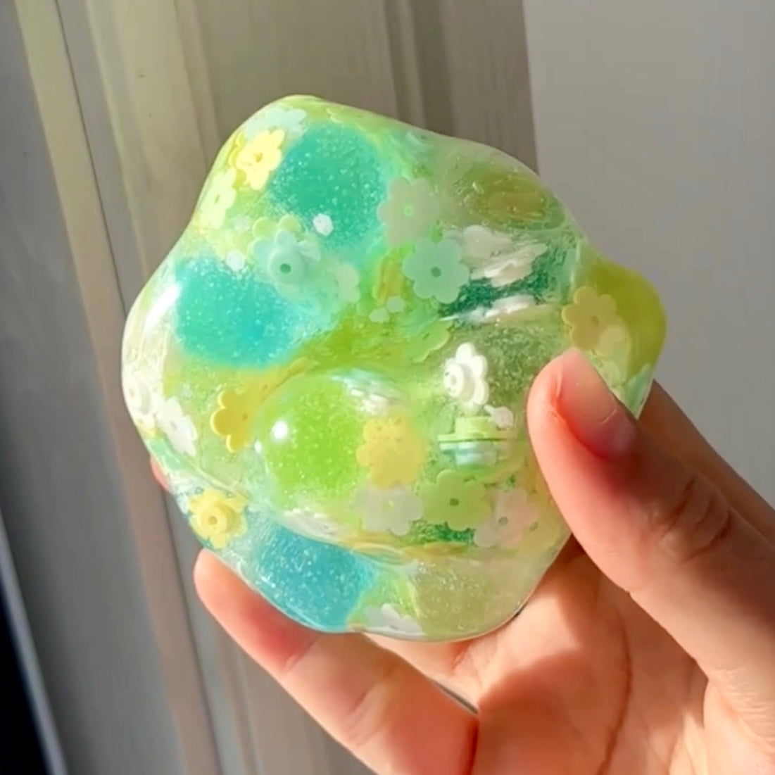 Mint Melon Flower Sugar Ball Handmade Stress Ball