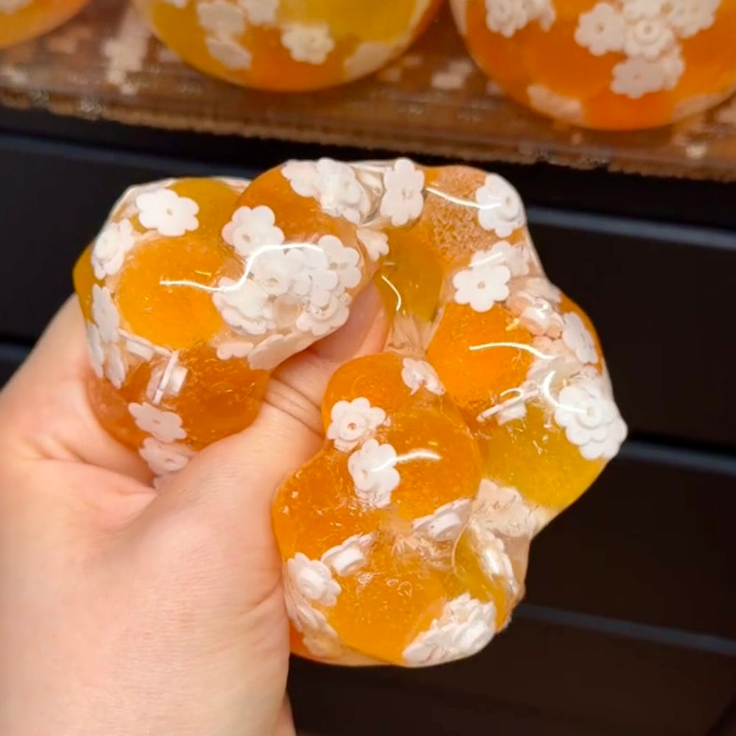 Mint Melon /Orange Flower Sugar Ball Handmade Stress Ball - Charming Cheese