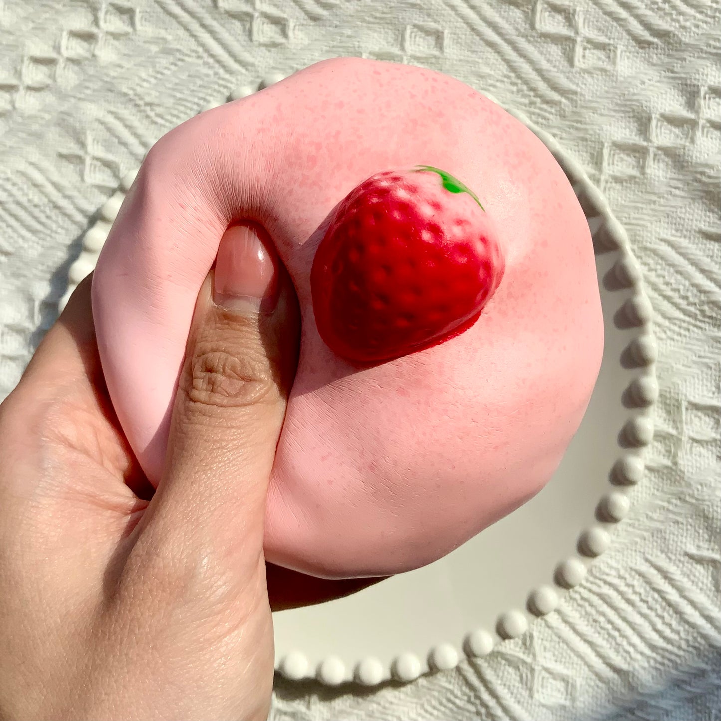 Strawberry Milky Puff Soft Slow Rising Squishy Toy - Charming Cheese