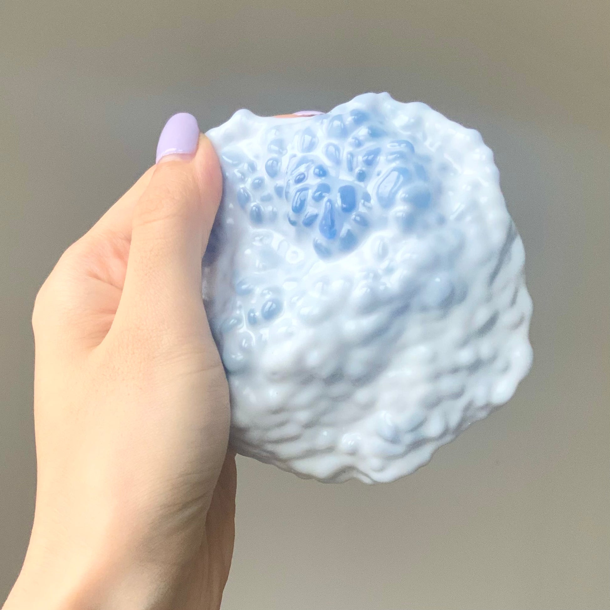 White Thin-Skin Handmade Stretching Stress Ball Squishy Toy - Charming Cheese