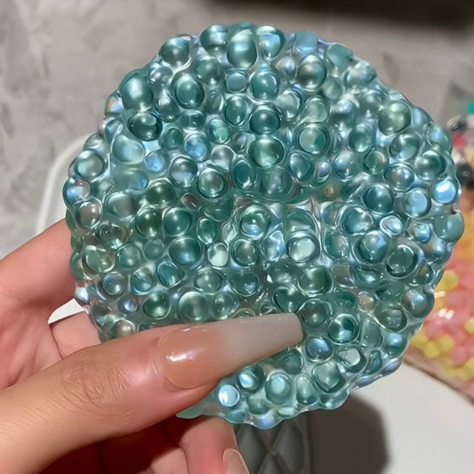 Crystal-clear Glass Pancake Stress Ball Fidget Toy - Charming Cheese