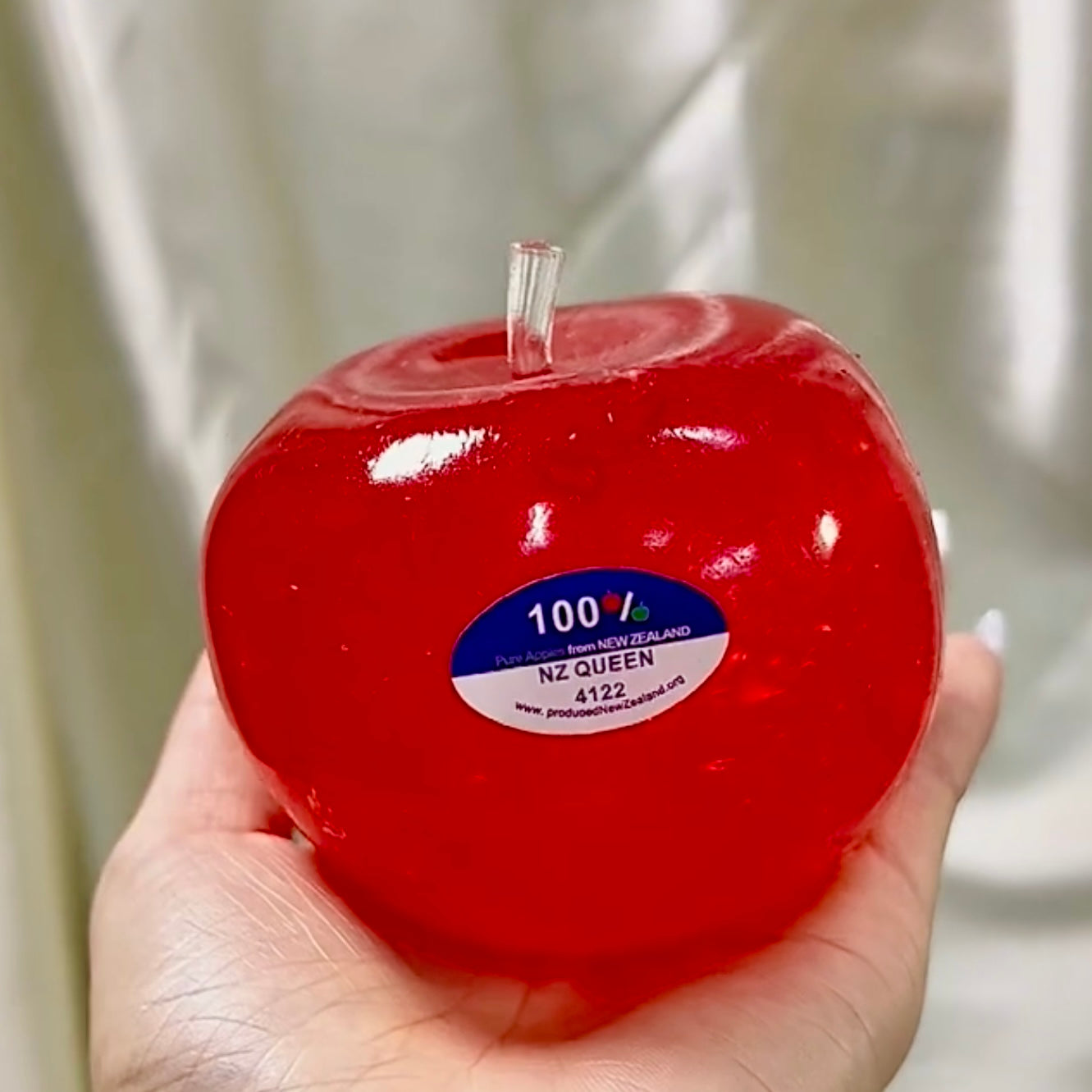 Formable red / golden creamy texture big apple 🍎 stress ball - Charming Cheese