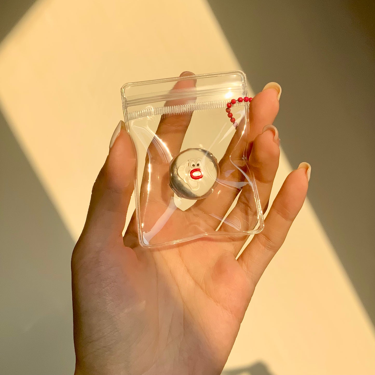 Transparent quirky little emojis taba squishy toy pendant (random color) - Charming Cheese