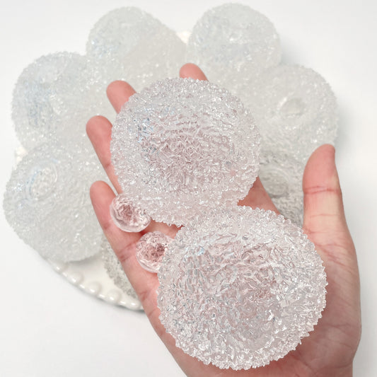 Clear Bayberry Textured Stress Ball Skin Pack of 10 with Stopper (6cm)