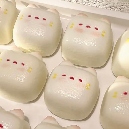 Milk candy cat kitty head water-like texture taba squishy toy (240g) - Charming Cheese