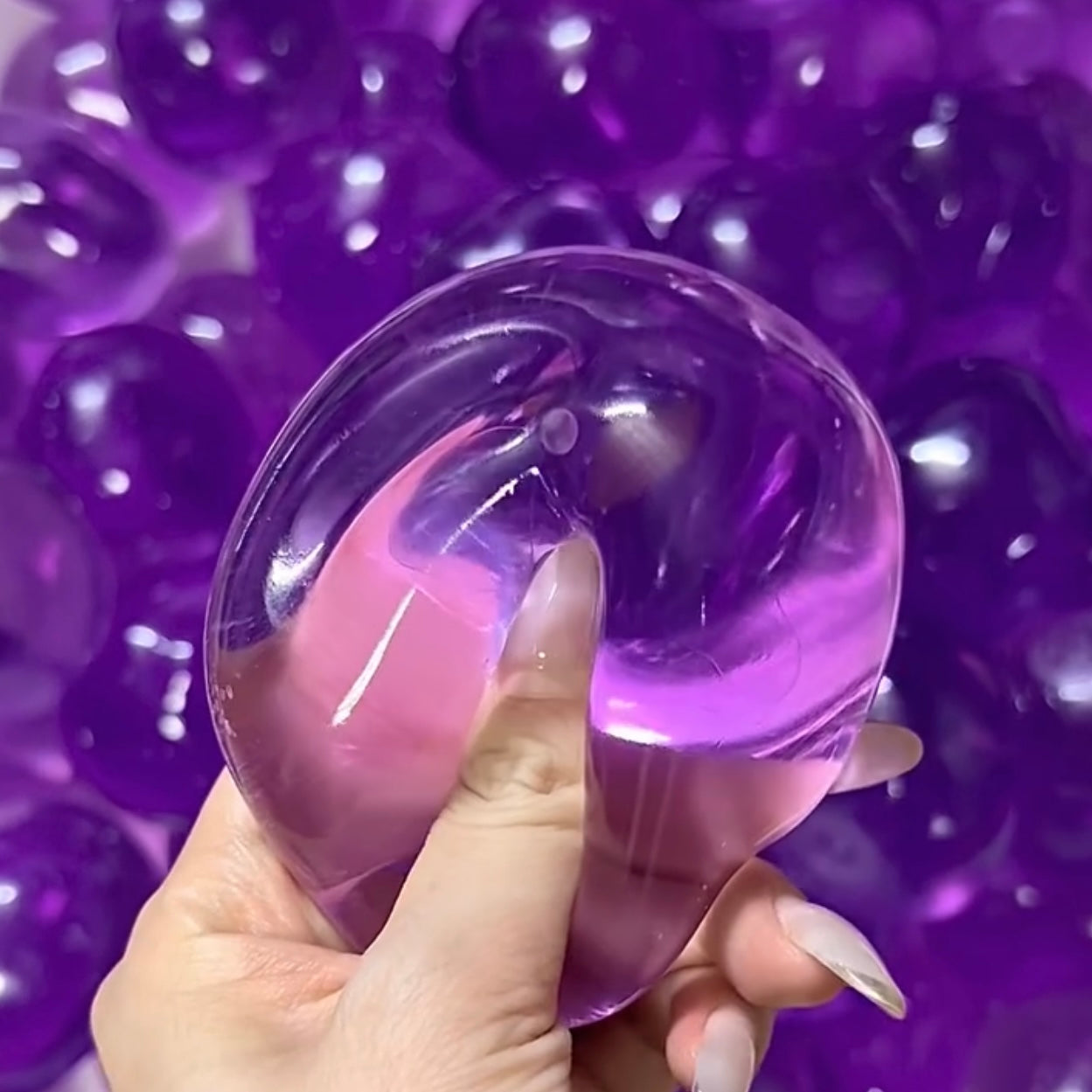 Green Grape /Purple Grape /Ocean Blue Coconut Oil Malleable Handmade Stress Ball