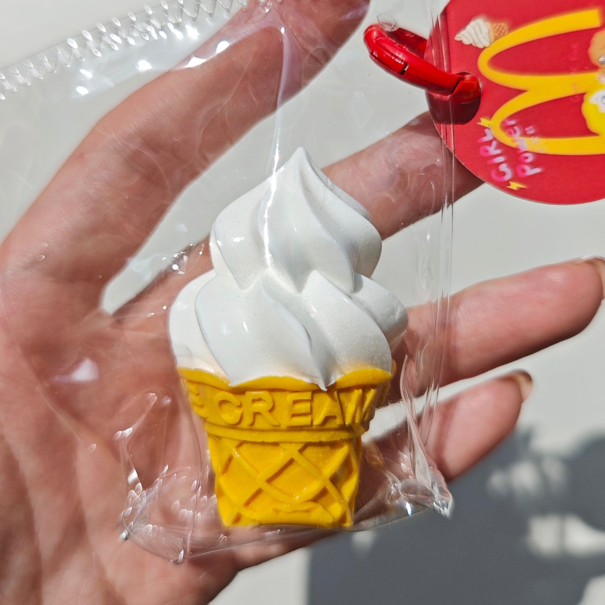 Ice cream taba squishy toy pendant - Charming Cheese