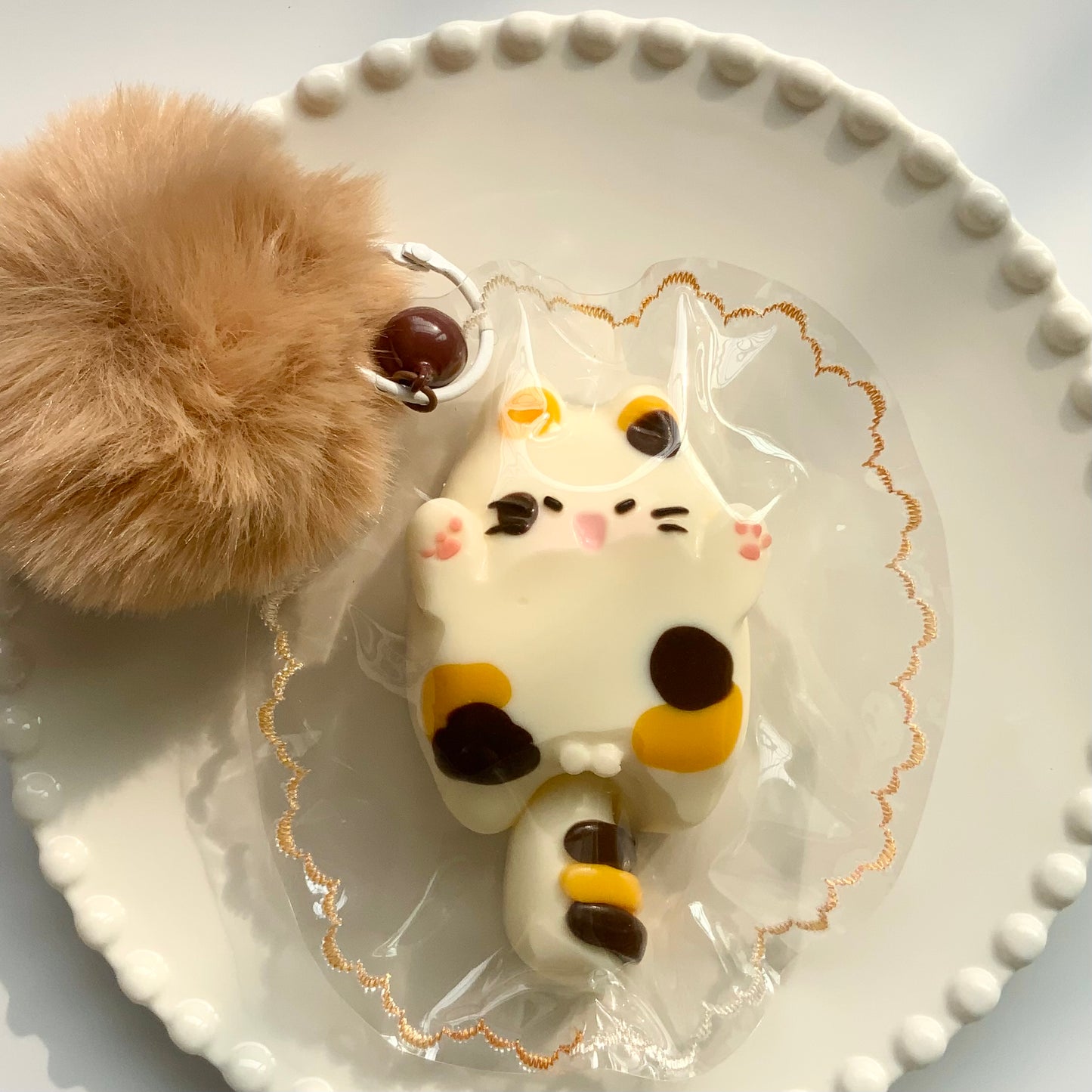 Adorable Calico Cat Taba Squishy Toy - Charming Cheese