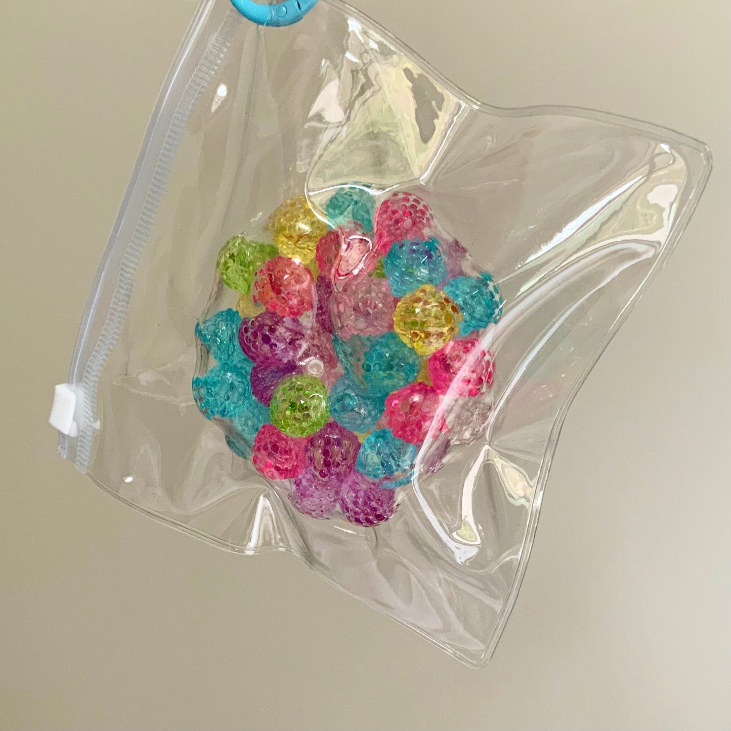 Handmade Rainbow-Colored Noisy Slime Stress Ball Fidget Toy - Charming Cheese