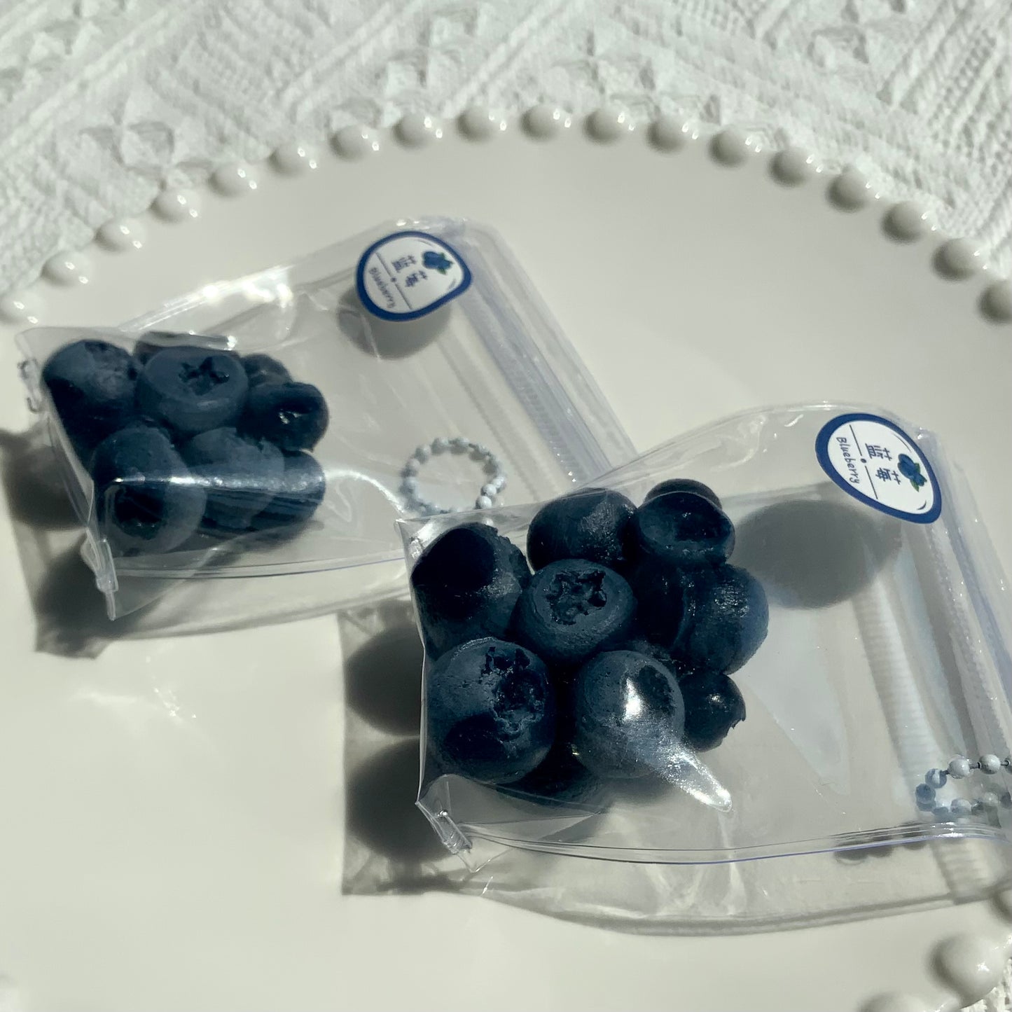 A small bag of blueberries 🫐 taba squishy toy pendant - Charming Cheese