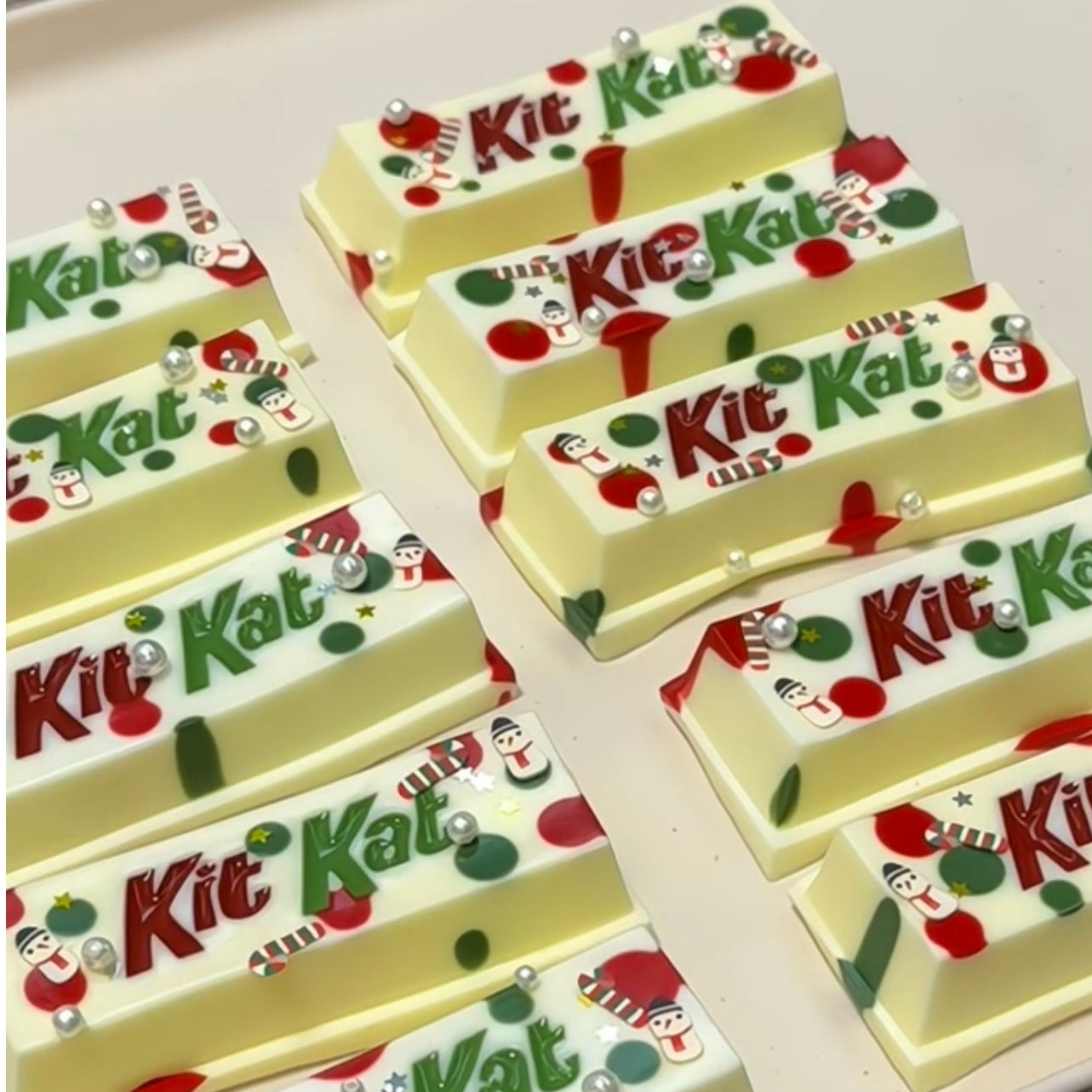Christmas KitKat Chocolate Bar Taba Squishy - Charming Cheese