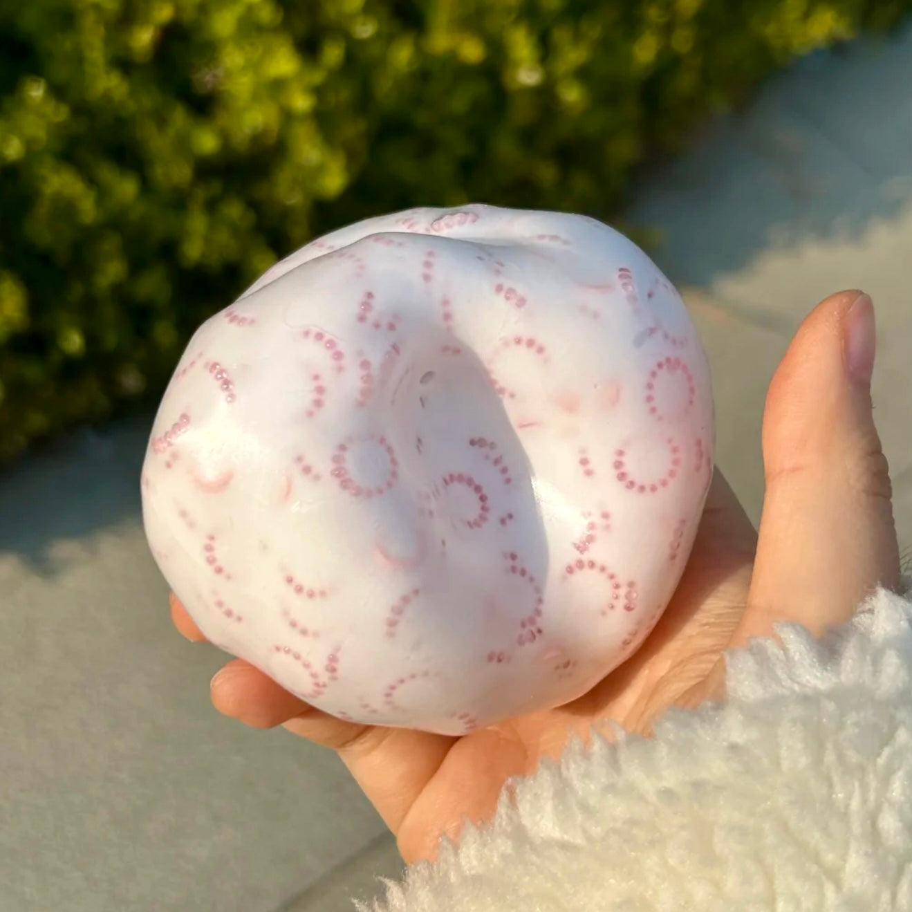 Strawberry Popcorn Round Building Block Handmade Stress Ball