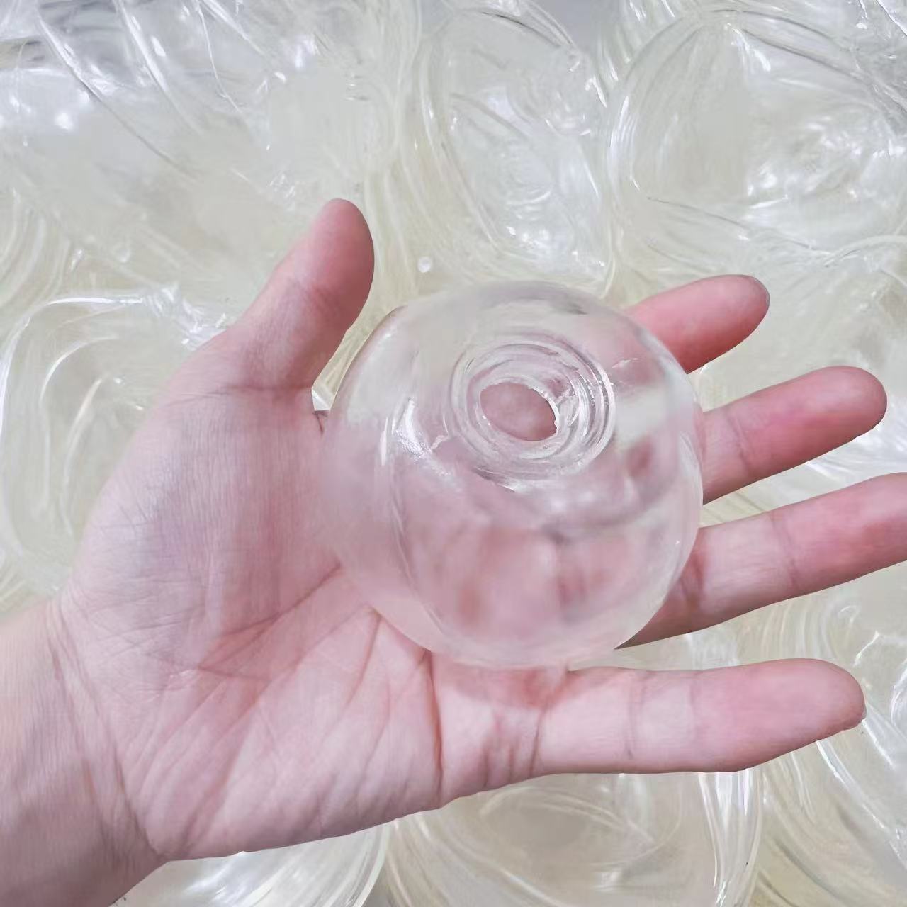 Clear Stress Ball Skin Pack of 10 with Stopper (6cm) - Charming Cheese