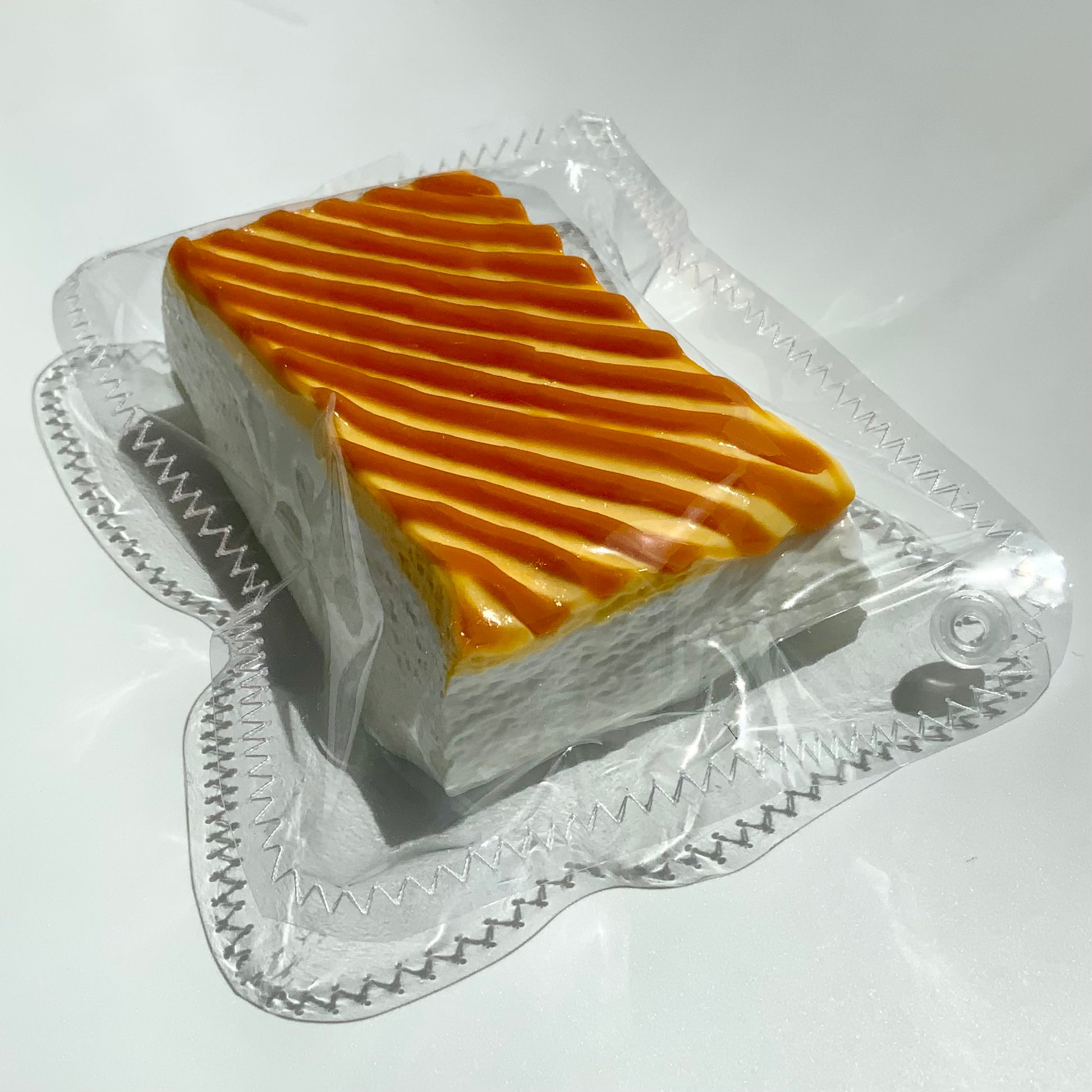 Water-like texture bursting food series toast cake taba squishy toy - Charming Cheese