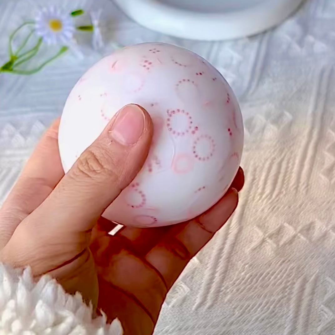 Strawberry Popcorn Round Building Block Handmade Stress Ball