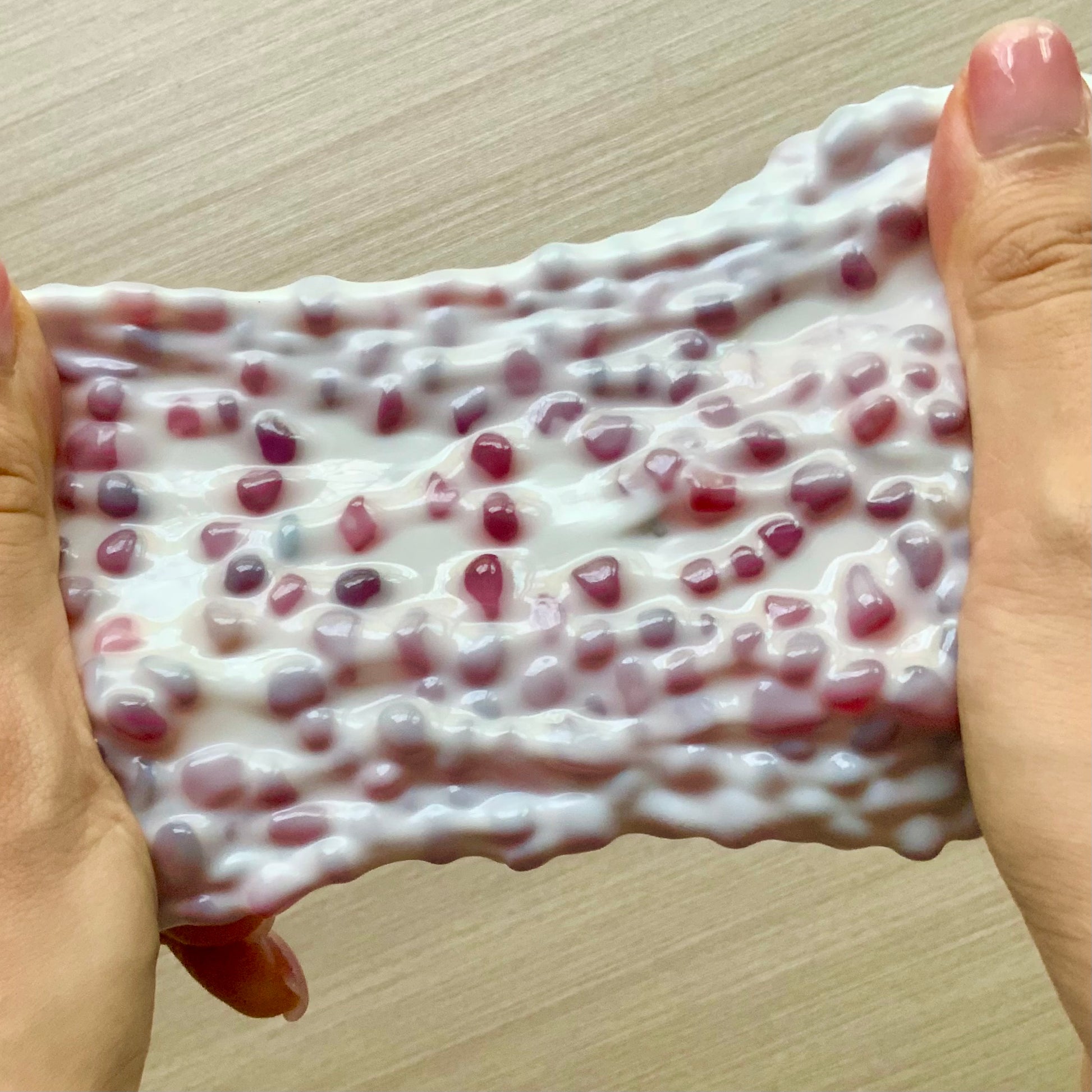 White Thin-Skin Handmade Stretching Stress Ball Squishy Toy - Charming Cheese