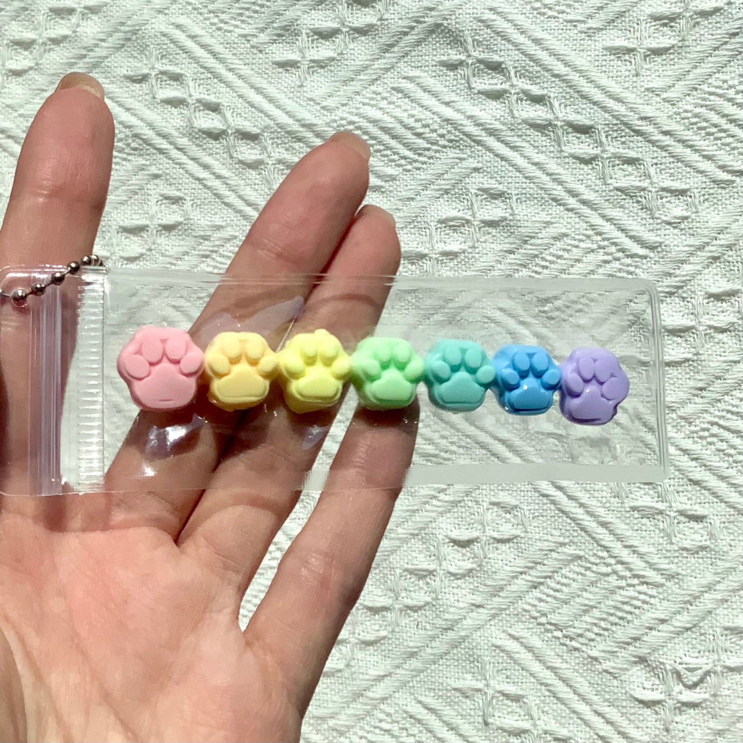 Rainbow Color Mini Cat Paw taba squishy toy - Charming Cheese