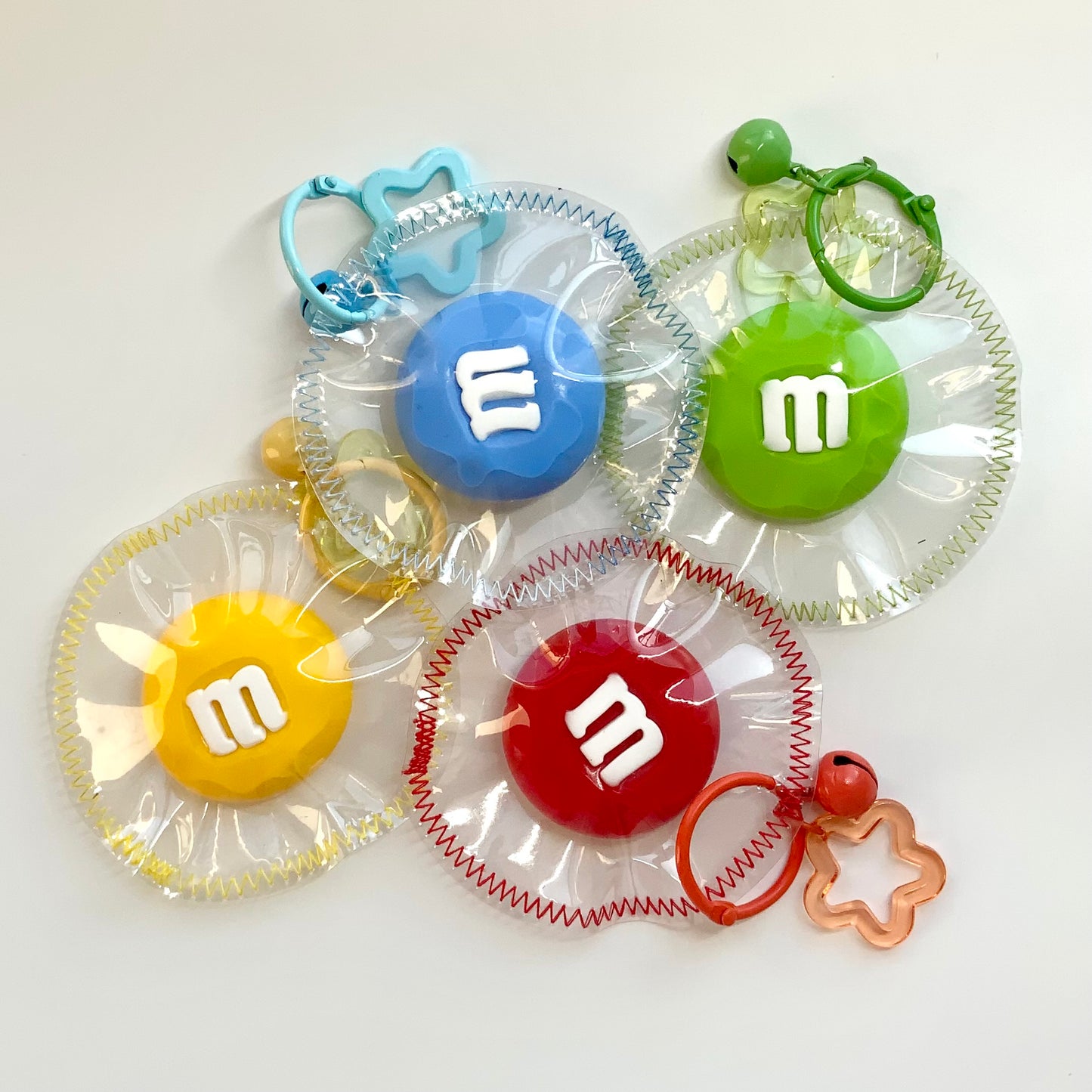 Colorful M&M Beans Taba Squishy Pendant - Charming Cheese