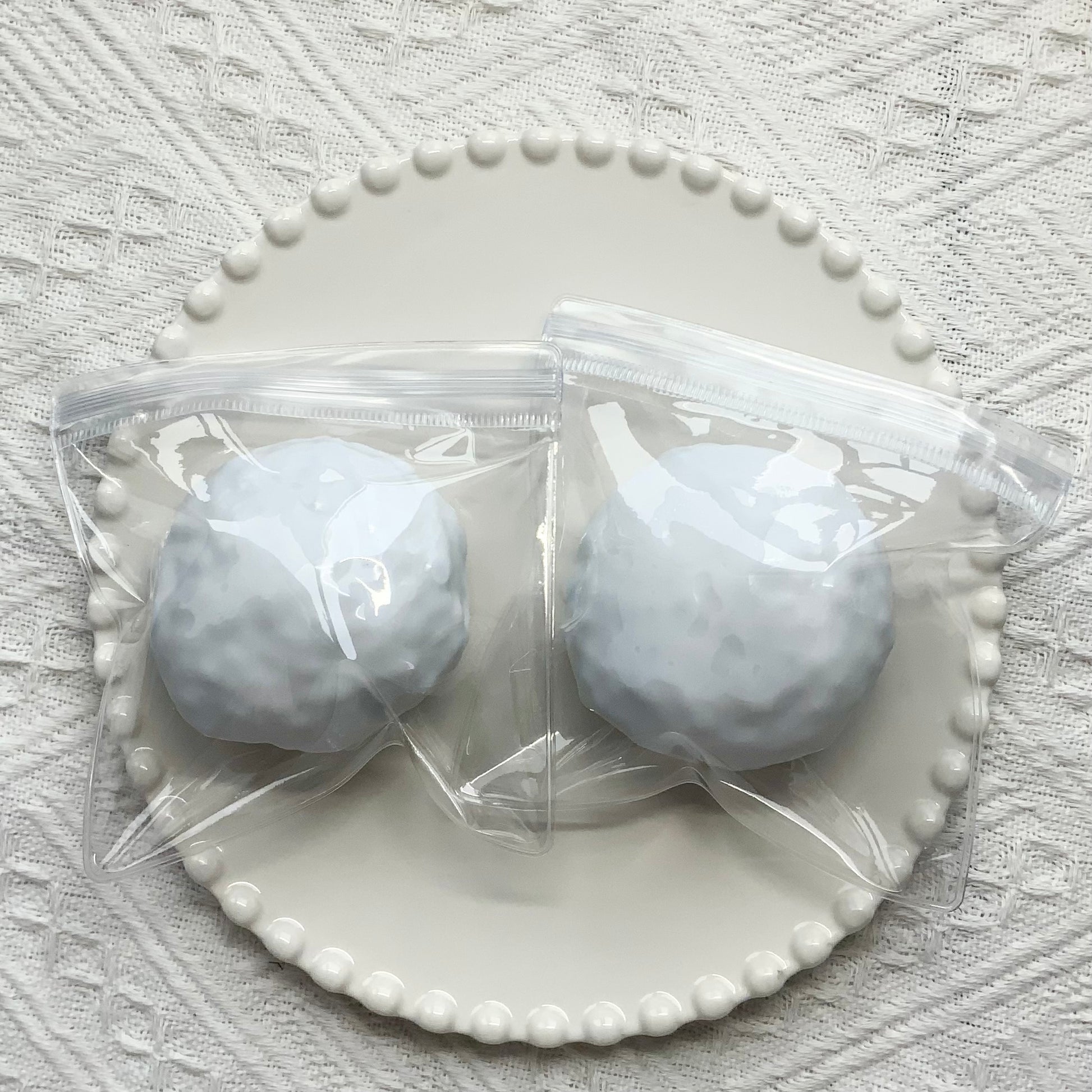 White Thin-Skin Handmade Stretching Stress Ball Squishy Toy - Charming Cheese