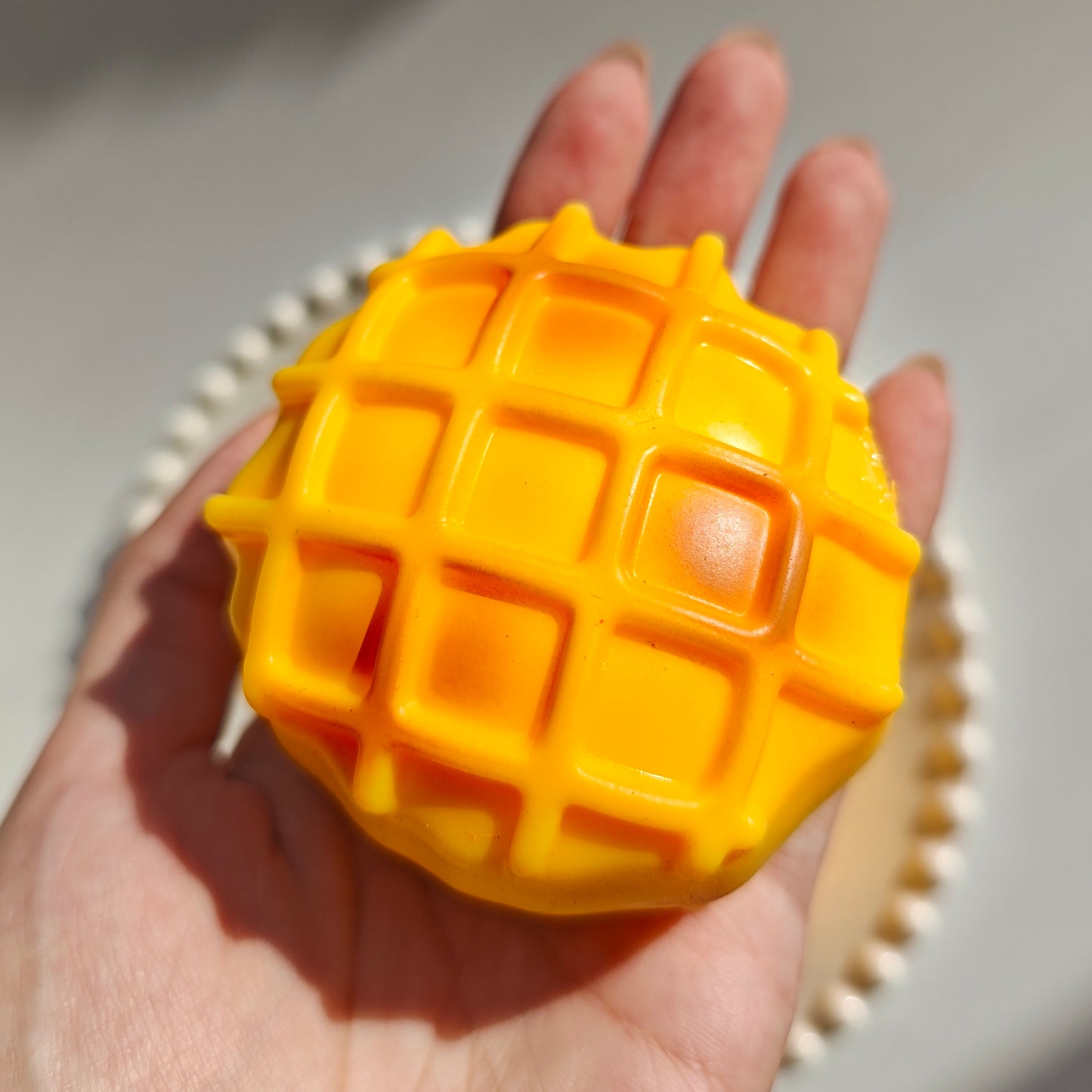 Crunchy Butter Waffle Stress Ball Fidget Toy