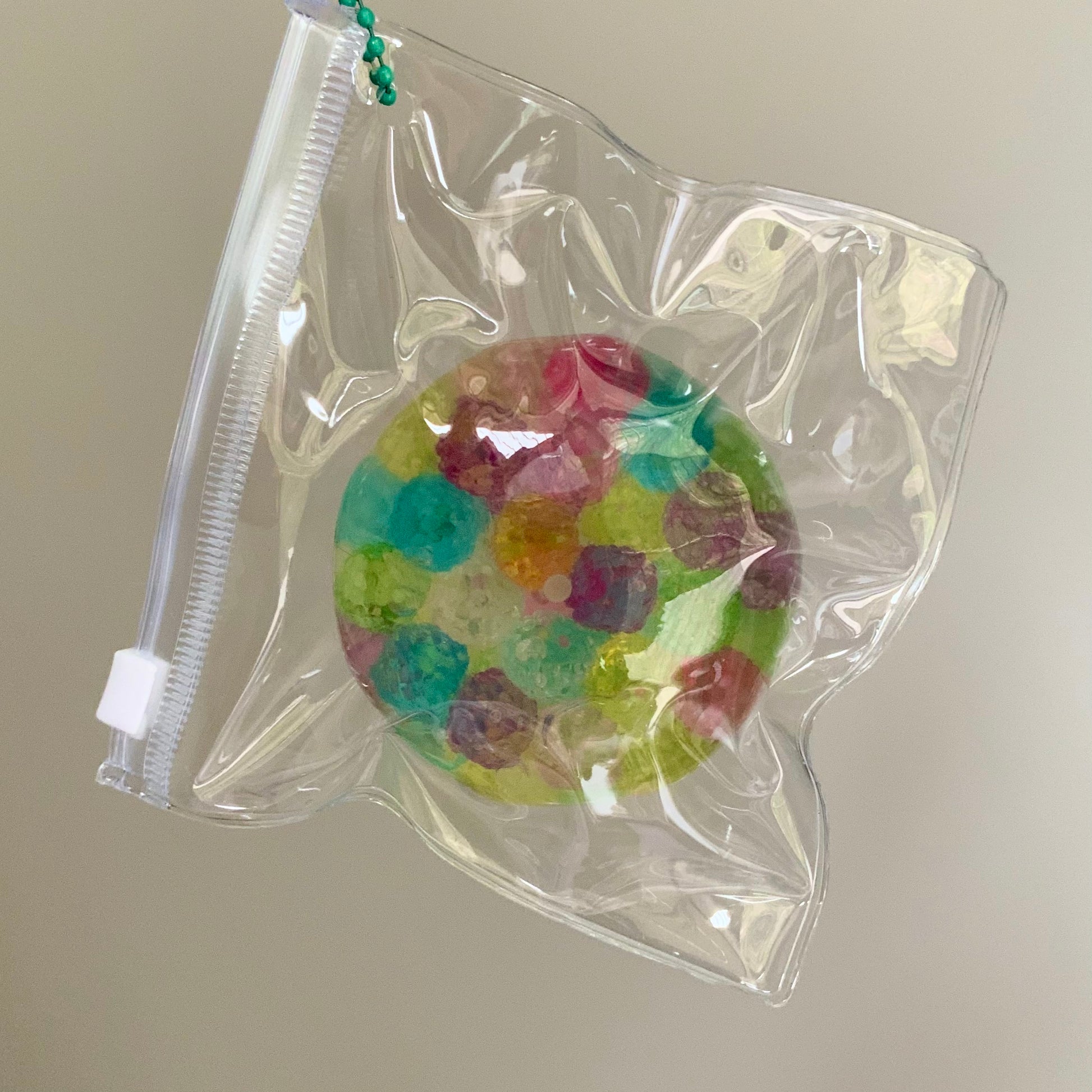 Handmade Rainbow-Colored Noisy Slime Stress Ball Fidget Toy - Charming Cheese