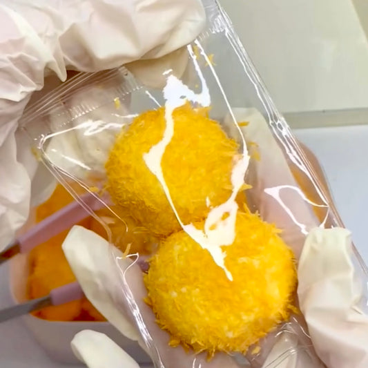 Two fried rice balls crunch taba squishy toy - Charming Cheese