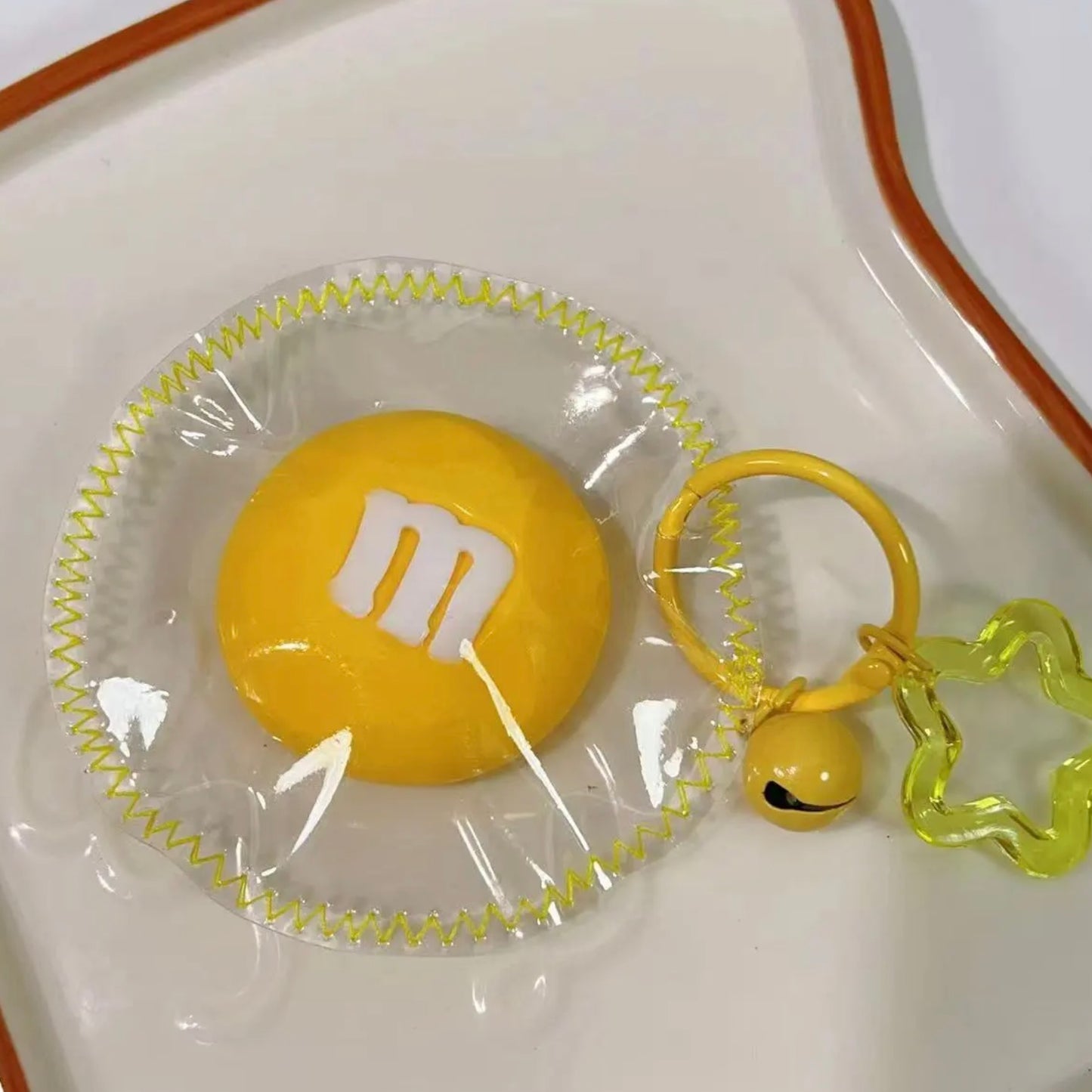 Colorful M&M Beans Taba Squishy Pendant - Charming Cheese