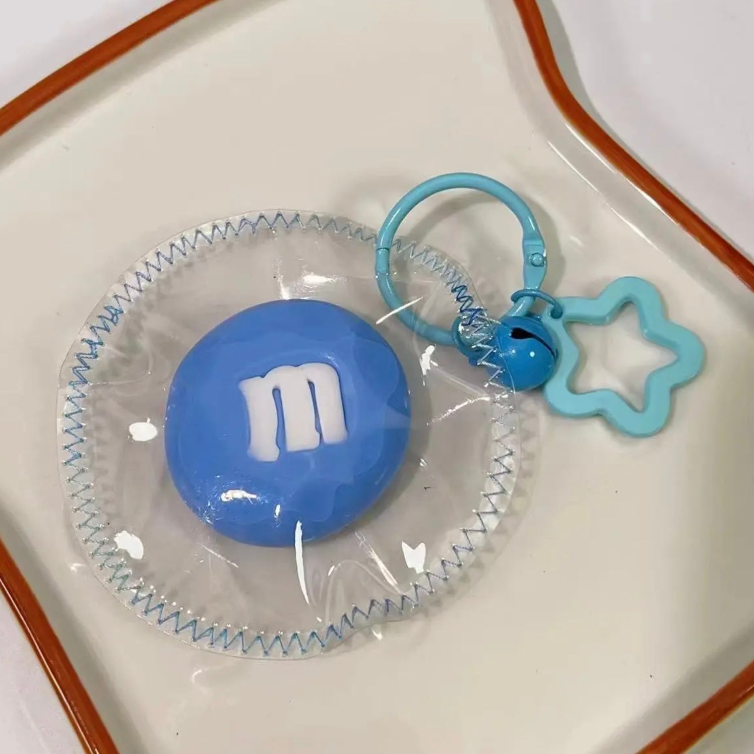 Colorful M&M Beans Taba Squishy Pendant - Charming Cheese