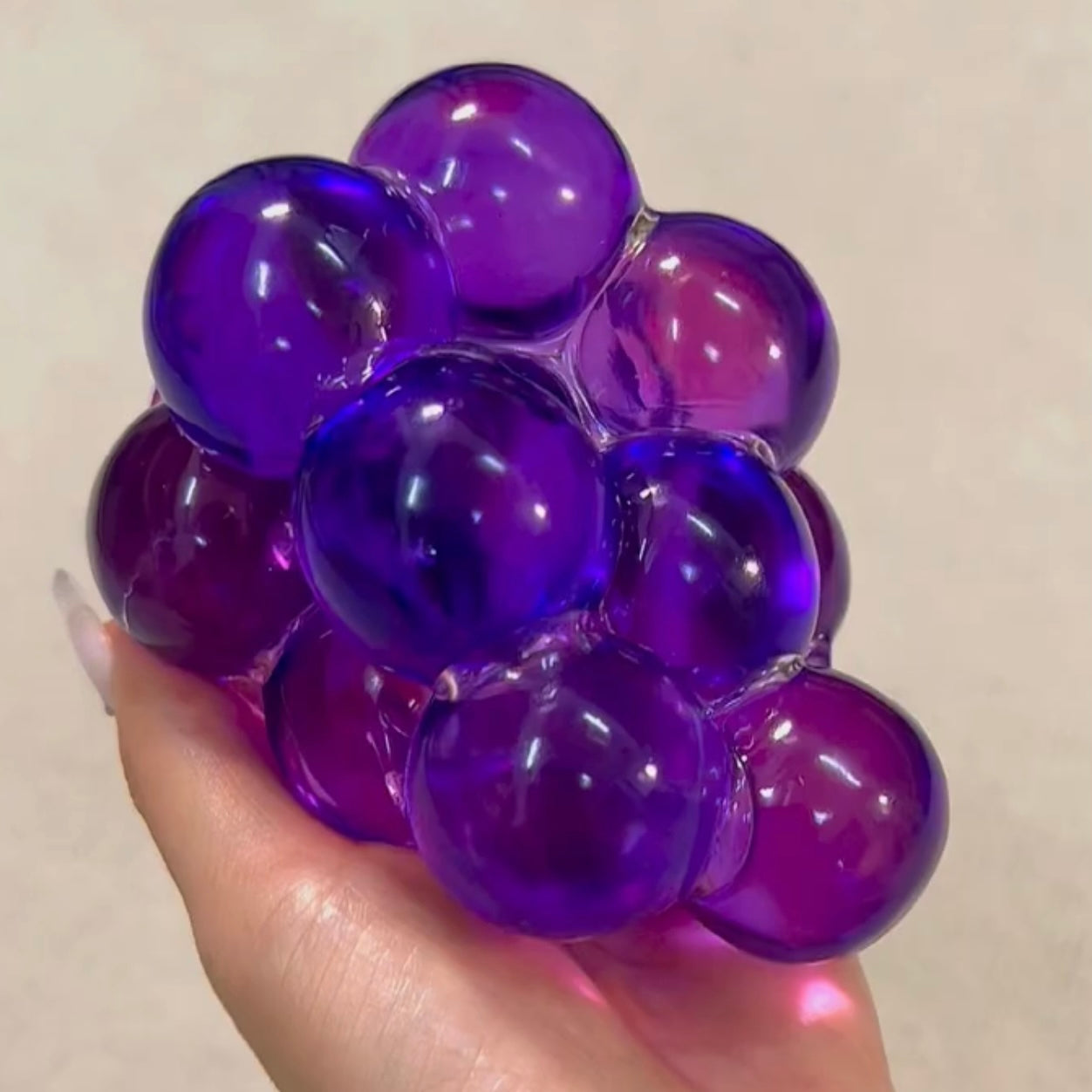 Handmade Giant Golden/ Red/ Purple/Blue Grape Stressball Squishy Fidget - Charming Cheese