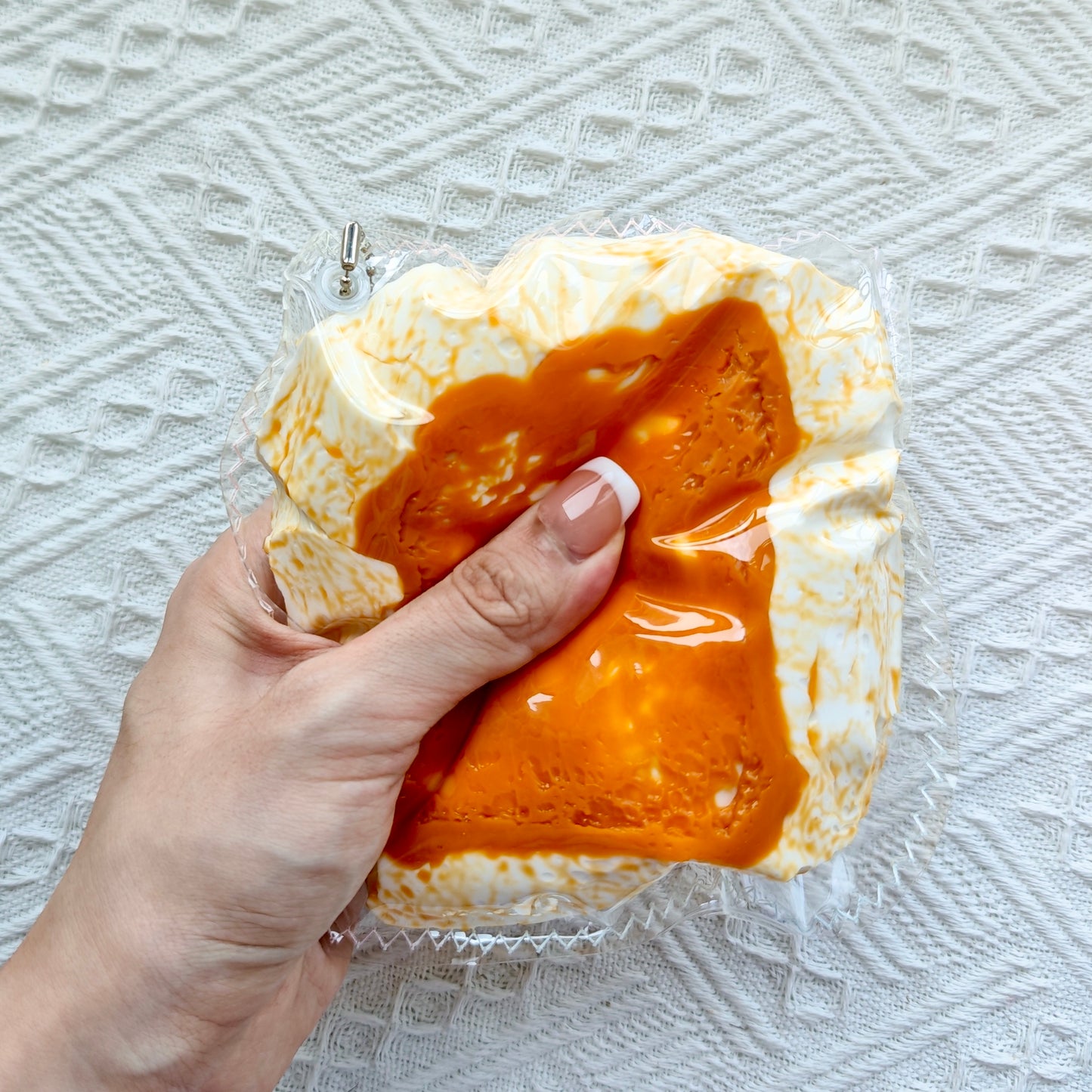 Water-like Texture Bursting Double-layer Toast Taba Squishy Toy