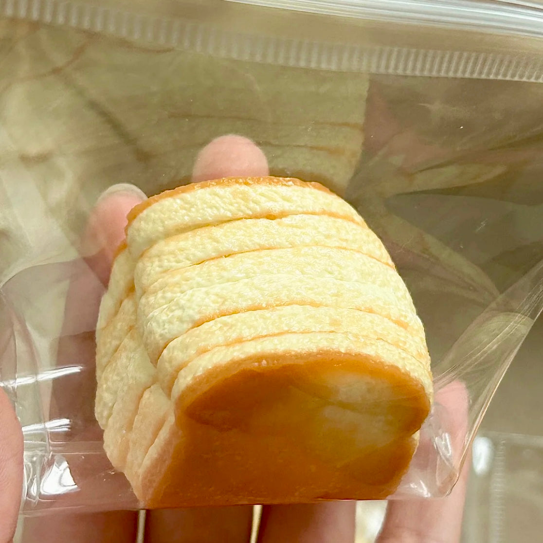 Mini toast bread taba squishy toy pendant - Charming Cheese