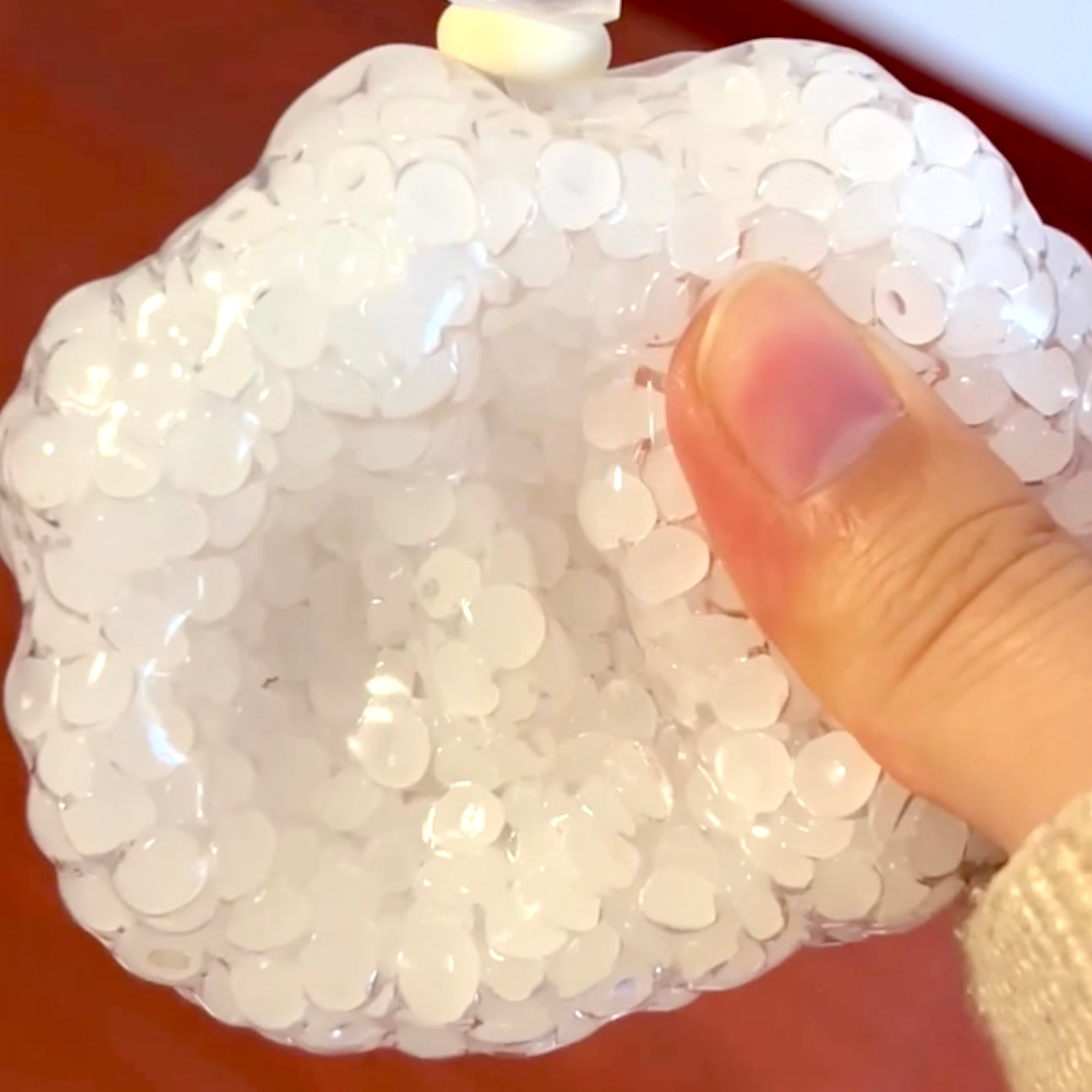 Crispy White Rice Grain Stress Ball Fidget Toy - Charming Cheese