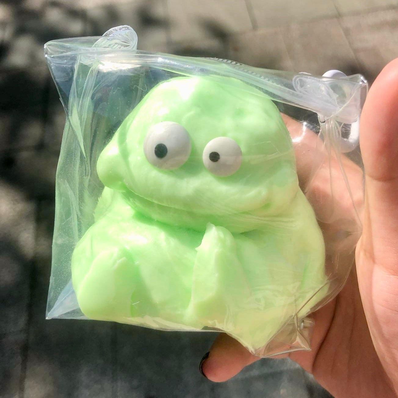 Green ugly monster taba squishy toy - Charming Cheese