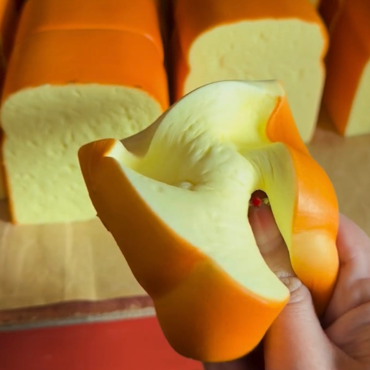 Thick-cut bread toast slice stress relief slow rising squishy - Charming Cheese