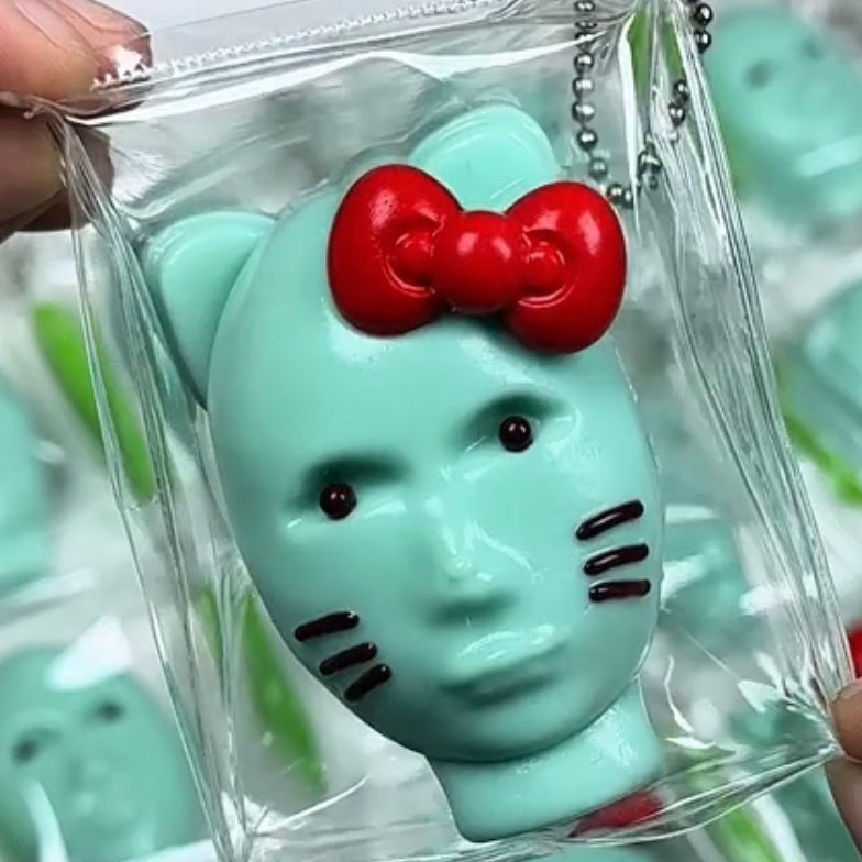 Blue Hello Kitty Alien Pseudo-person Taba Squishy Toy - Charming Cheese