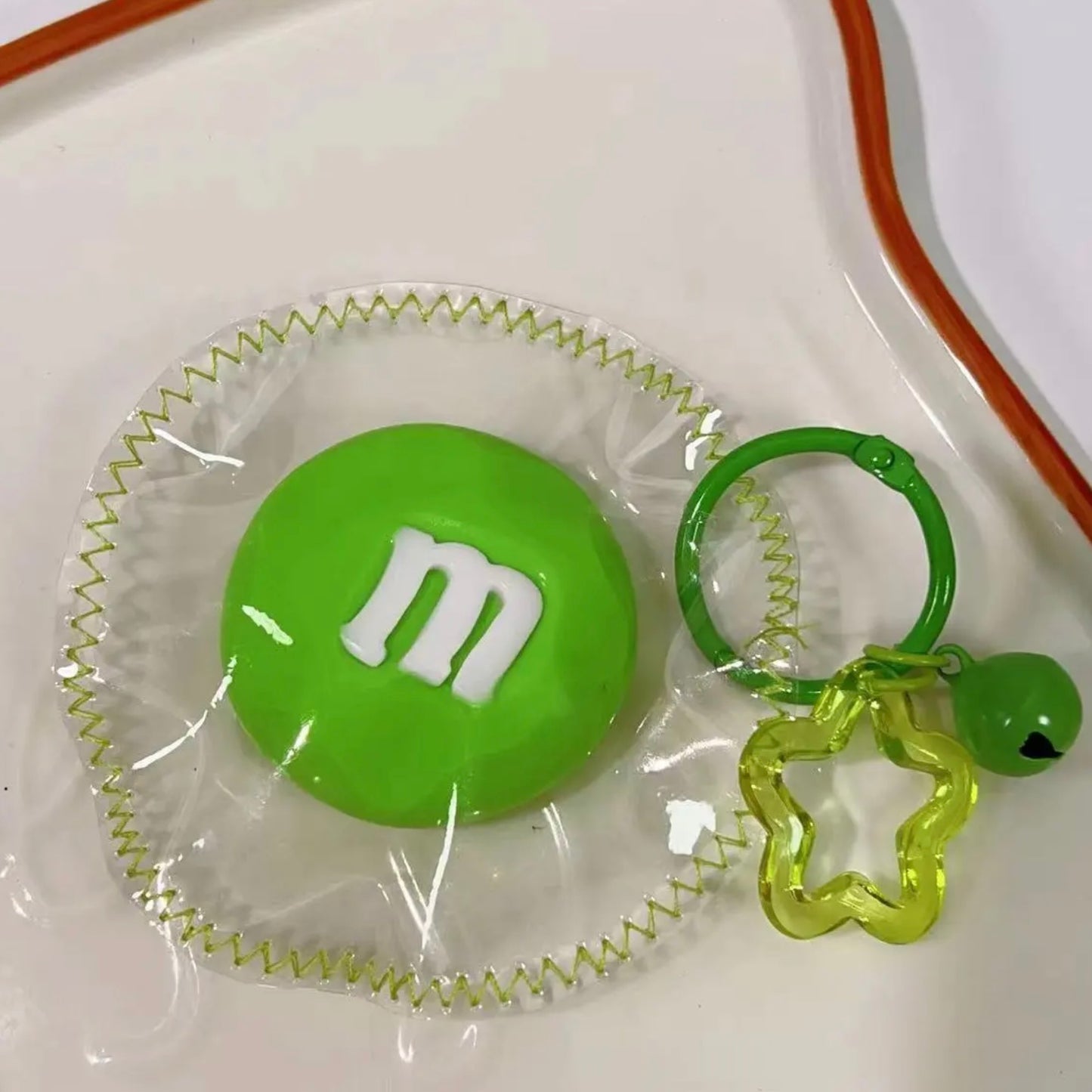 Colorful M&M Beans Taba Squishy Pendant - Charming Cheese