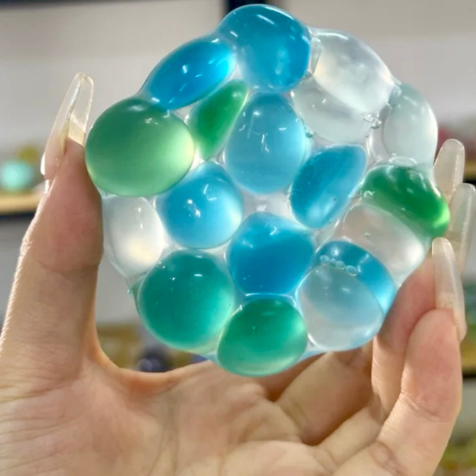 Ice Lake Jade Handmade Stressball Squishy Toy - Charming Cheese