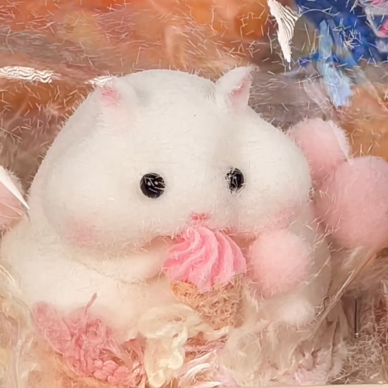 Hamster with ice cream/cheese taba squishy toy - Charming Cheese
