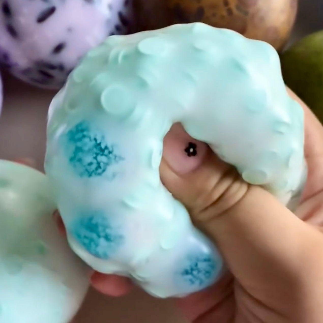 Sugar Balls & Round Blocks Handmade Stress Ball (6cm) - Charming Cheese