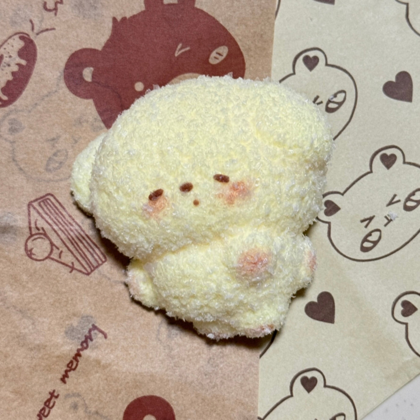 Sleeping Little Dog Taba Squishy Toy - Charming Cheese