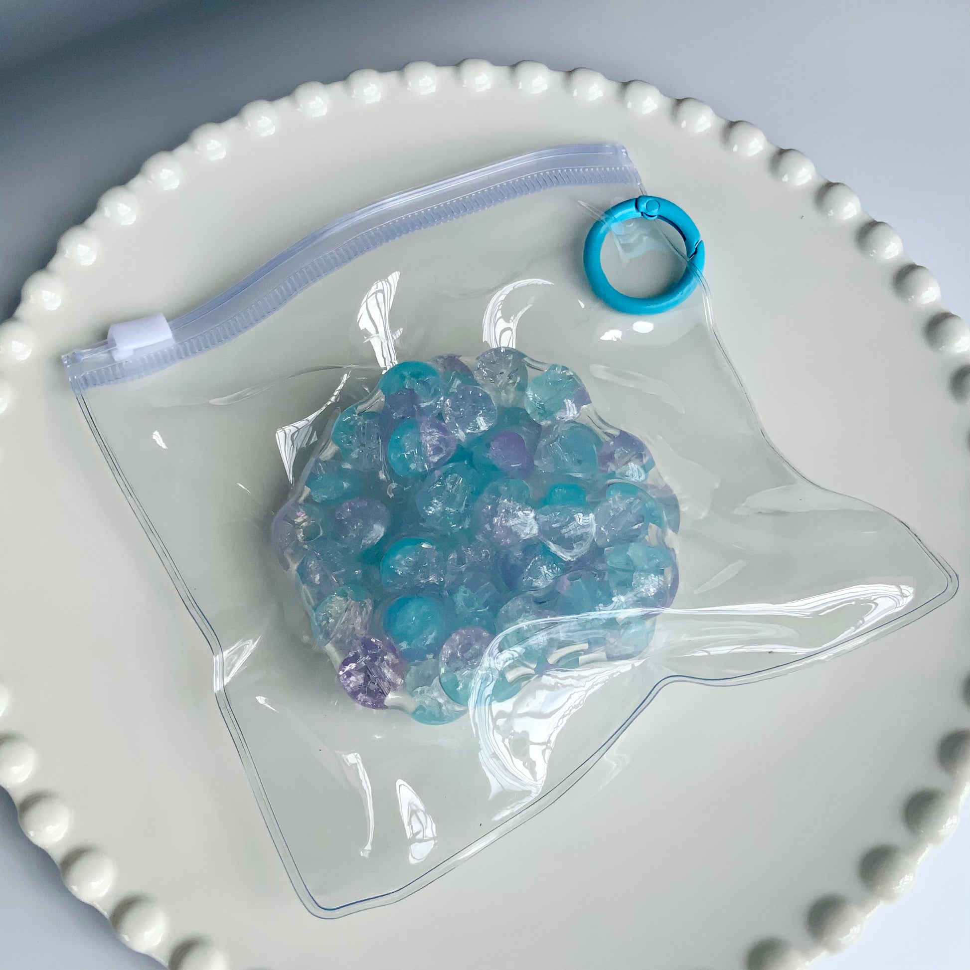 Handmade Transparent Colorful Beads Vacuum Stress ball - Charming Cheese