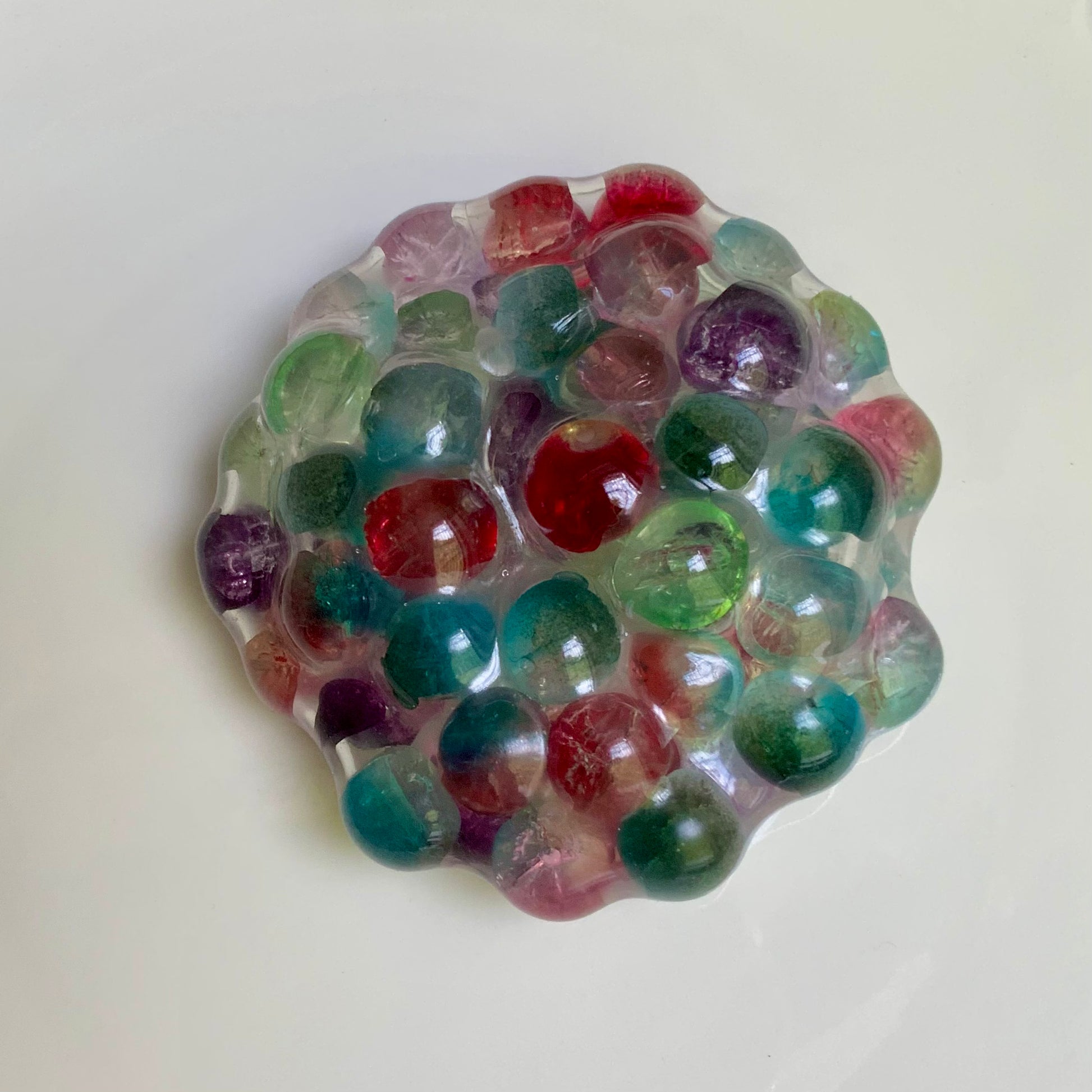 Handmade Transparent Colorful Beads Vacuum Stress ball - Charming Cheese